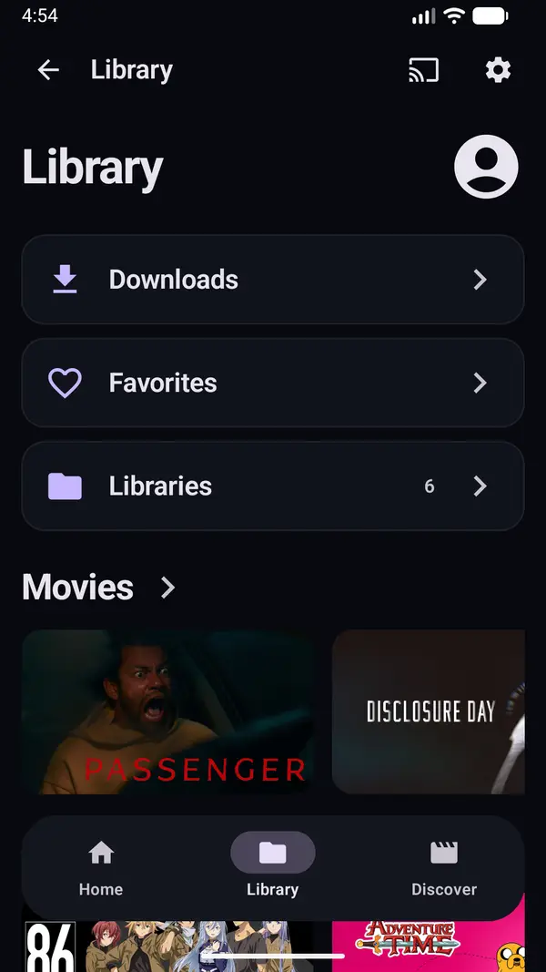 Jellyfin library grid